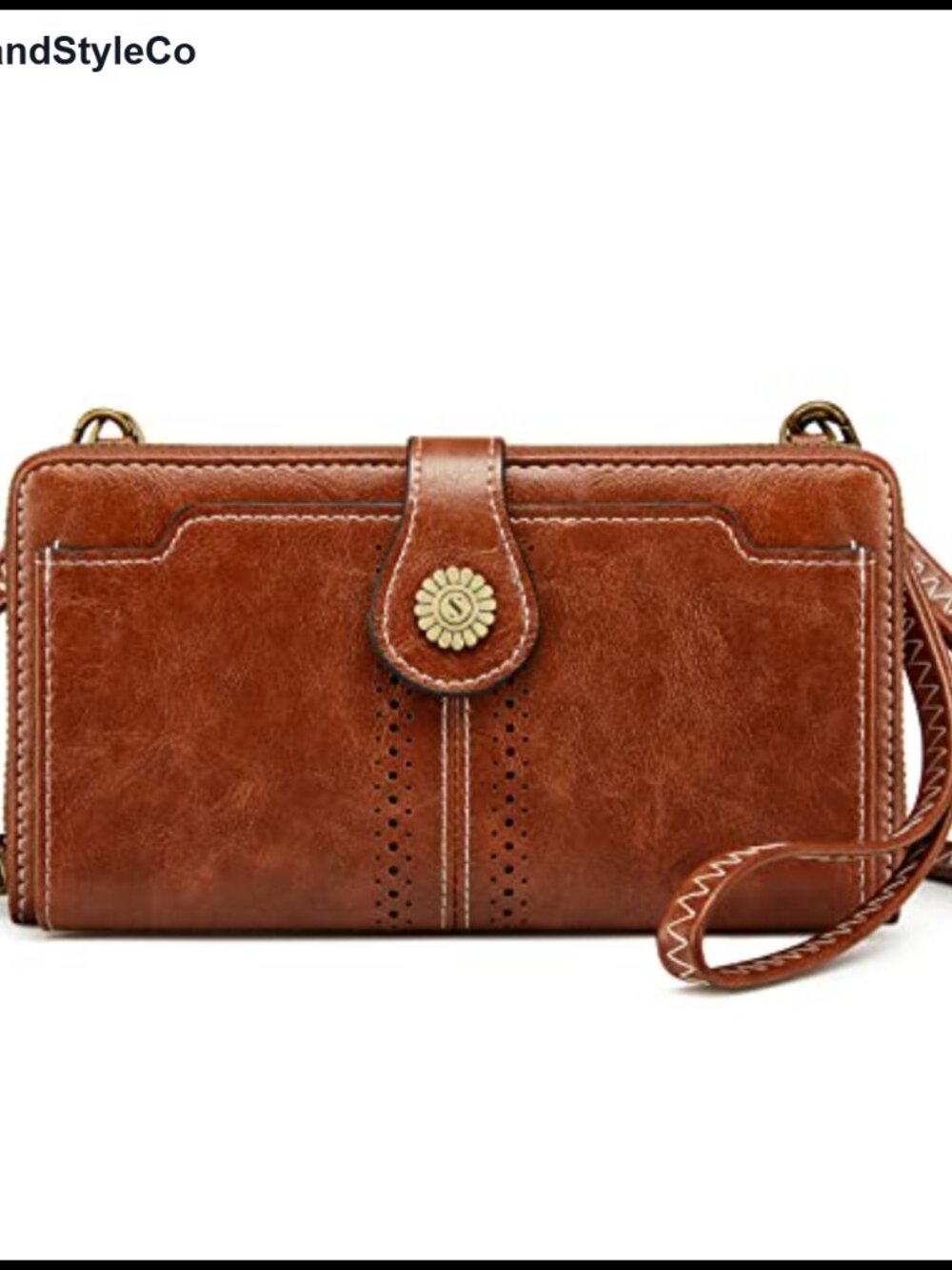S-ZONE RFID Blocking Crossbody Phone Purse Wristlet Wallet Faux Leather